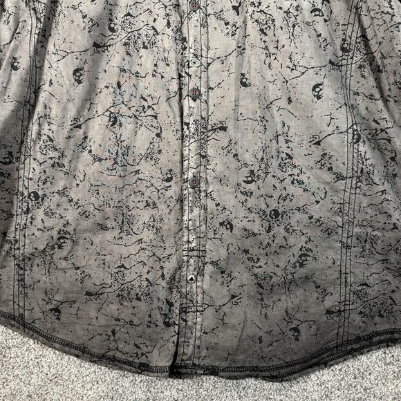 Tranquility Mayhem Shirt XL Western Studded Moto Punk Rockstar Grunge Goth Edgy - Picture 8 of 16